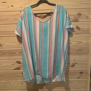 Boutique twisted back stripped blouse